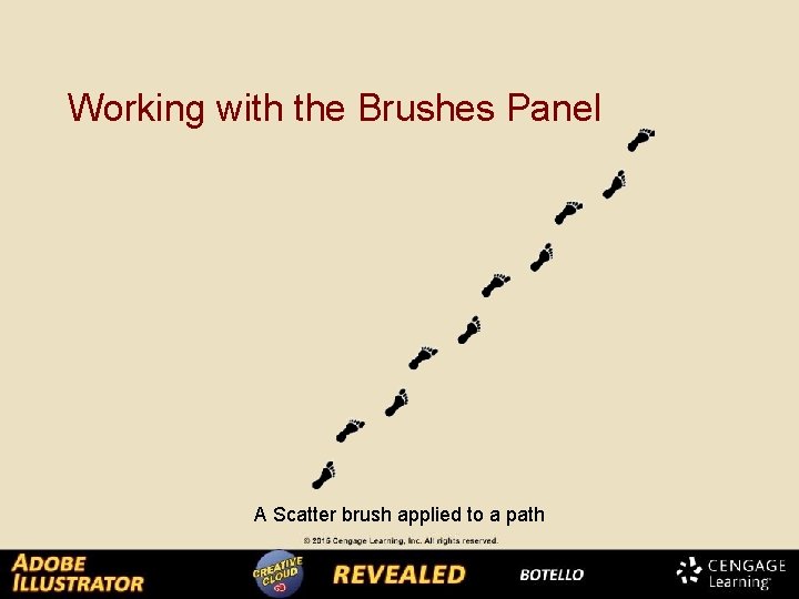 Working with the Brushes Panel A Scatter brush applied to a path 