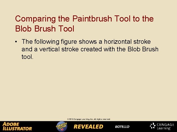 Comparing the Paintbrush Tool to the Blob Brush Tool • The following figure shows