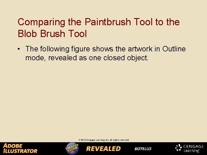 Comparing the Paintbrush Tool to the Blob Brush Tool • The following figure shows