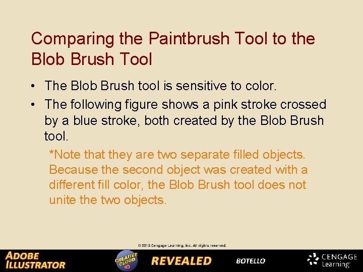 Comparing the Paintbrush Tool to the Blob Brush Tool • The Blob Brush tool