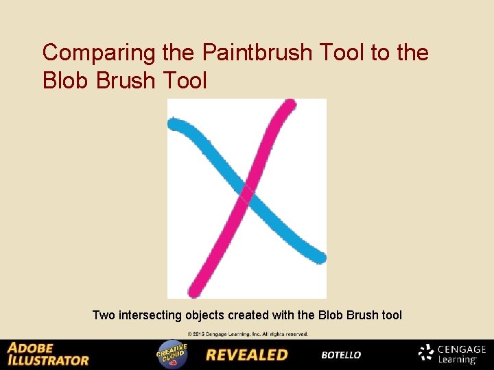 Comparing the Paintbrush Tool to the Blob Brush Tool Two intersecting objects created with