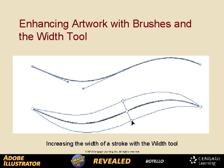 Enhancing Artwork with Brushes and the Width Tool Increasing the width of a stroke