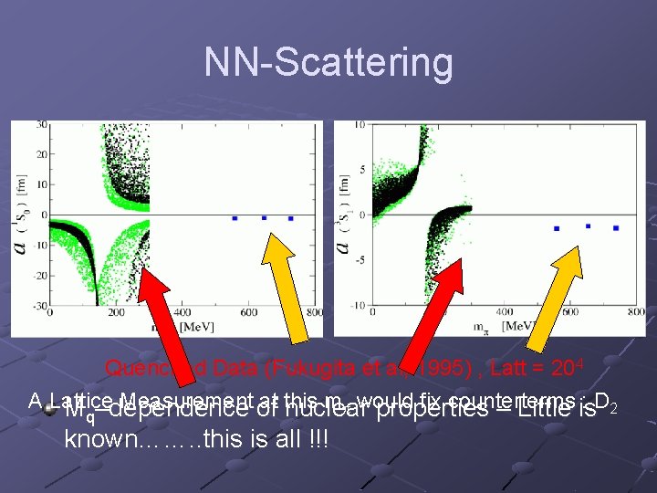 NN-Scattering Quenched Data (Fukugita et al, 1995) , Latt = 204 A Lattice Measurement