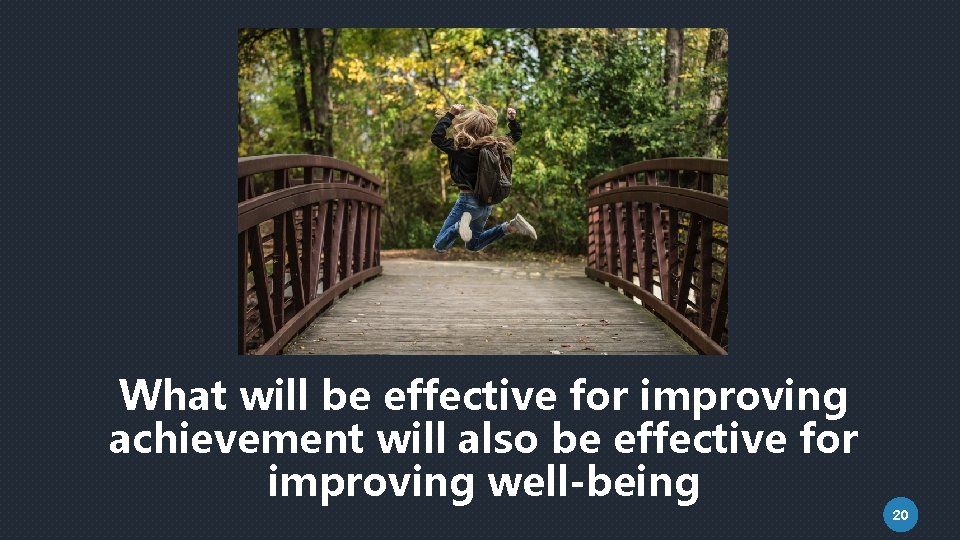 What will be effective for improving achievement will also be effective for improving well-being