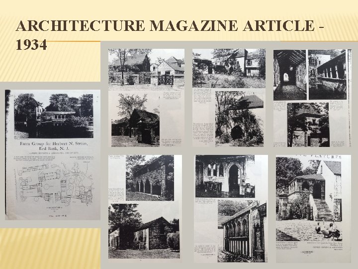 ARCHITECTURE MAGAZINE ARTICLE 1934 