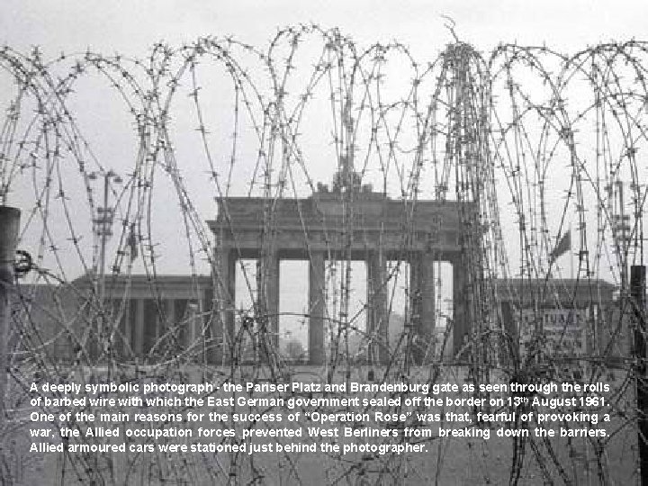 A deeply symbolic photograph - the Pariser Platz and Brandenburg gate as seen through