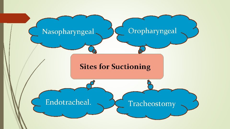 Nasopharyngeal Oropharyngeal Sites for Suctioning Endotracheal. Tracheostomy 