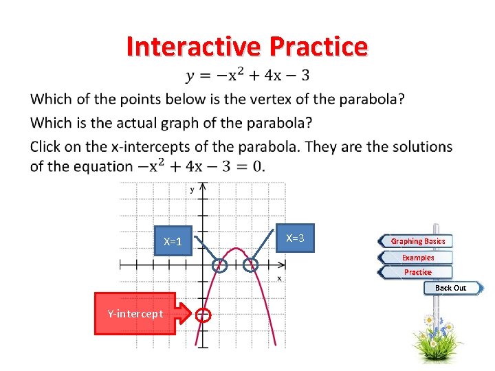  • Interactive Practice X=1 X=3 in 2 for x Plug Graphing Basics Examples