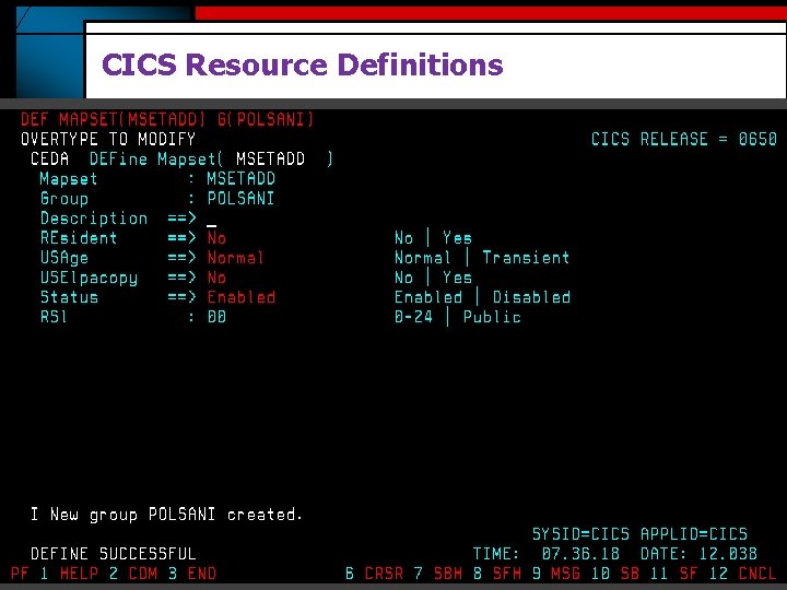 CICS Resource Definitions 