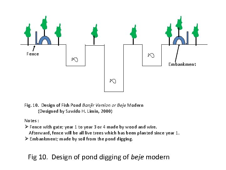 Fence Embankment Fig. 10. Design of Fish Pond Banjir Version or Beje Modern (Designed