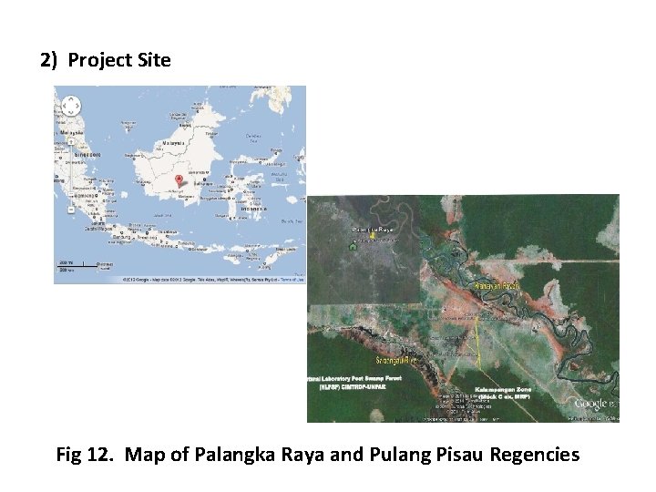 2) Project Site Fig 12. Map of Palangka Raya and Pulang Pisau Regencies 