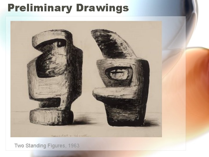 Preliminary Drawings Two Standing Figures, 1963 
