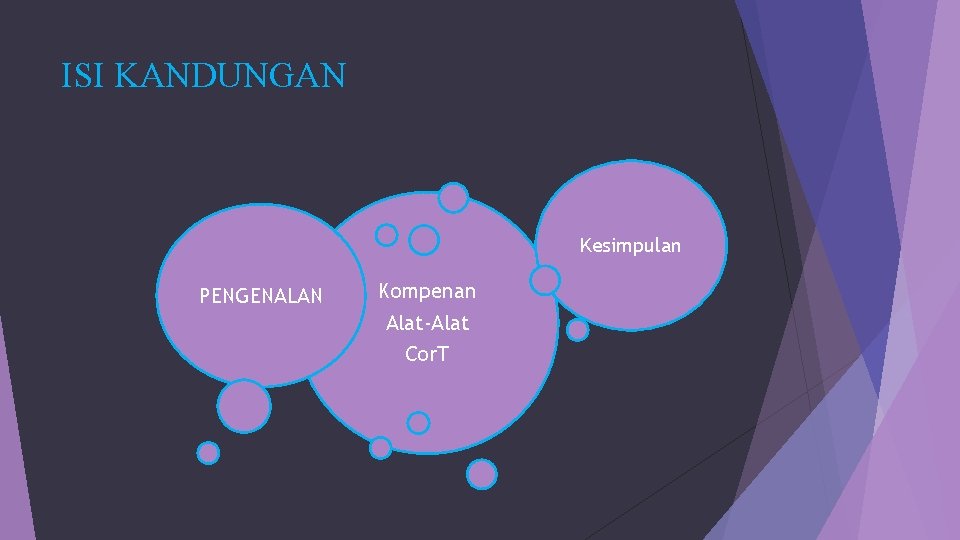 ISI KANDUNGAN Kesimpulan PENGENALAN Kompenan Alat-Alat Cor. T 