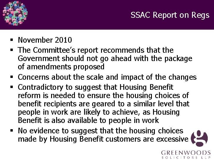 SSAC Report on Regs § November 2010 § The Committee’s report recommends that the SSAC Report on Regs § November 2010 § The Committee’s report recommends that the