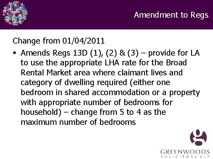 Amendment to Regs Change from 01/04/2011 § Amends Regs 13 D (1), (2) & Amendment to Regs Change from 01/04/2011 § Amends Regs 13 D (1), (2) &