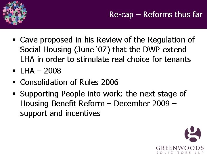 Re-cap – Reforms thus far § Cave proposed in his Review of the Regulation Re-cap – Reforms thus far § Cave proposed in his Review of the Regulation