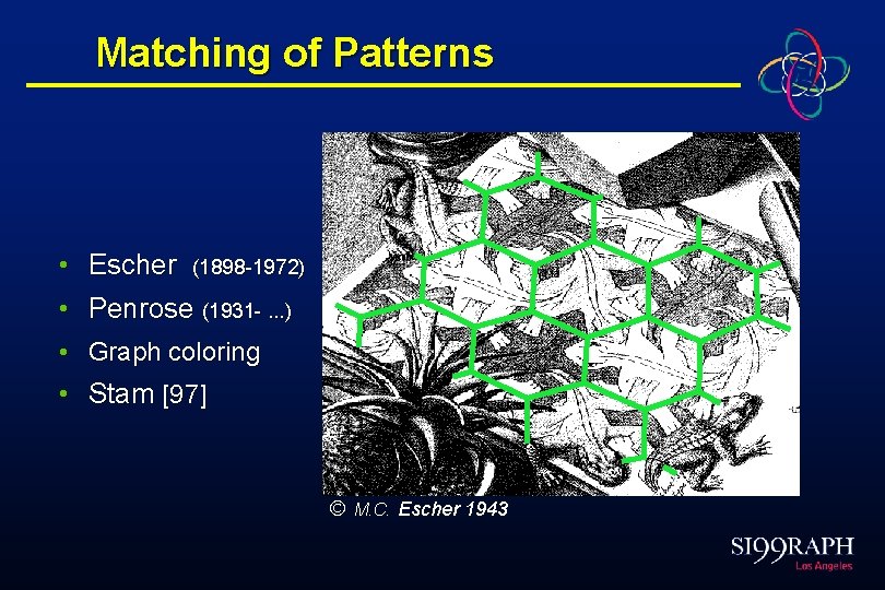 Matching of Patterns • • Escher (1898 -1972) Penrose (1931 -. . . )