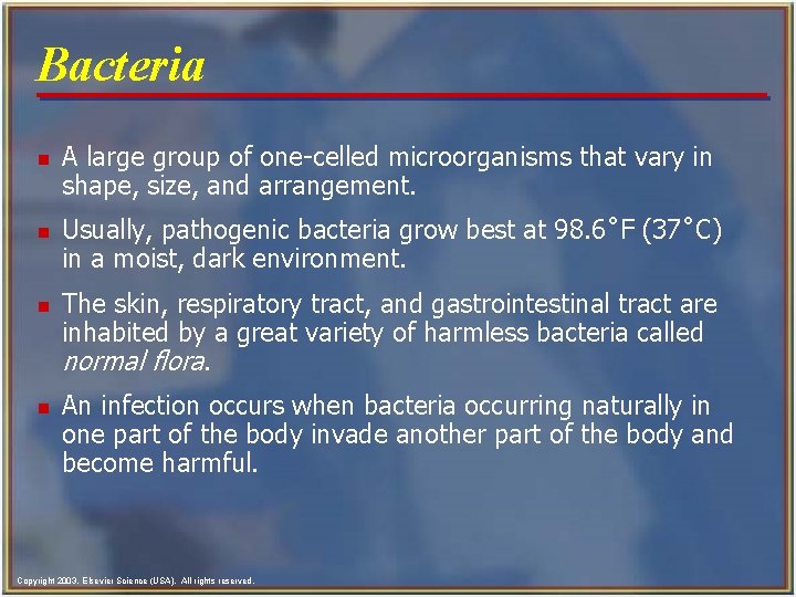 Bacteria n n A large group of one-celled microorganisms that vary in shape, size,