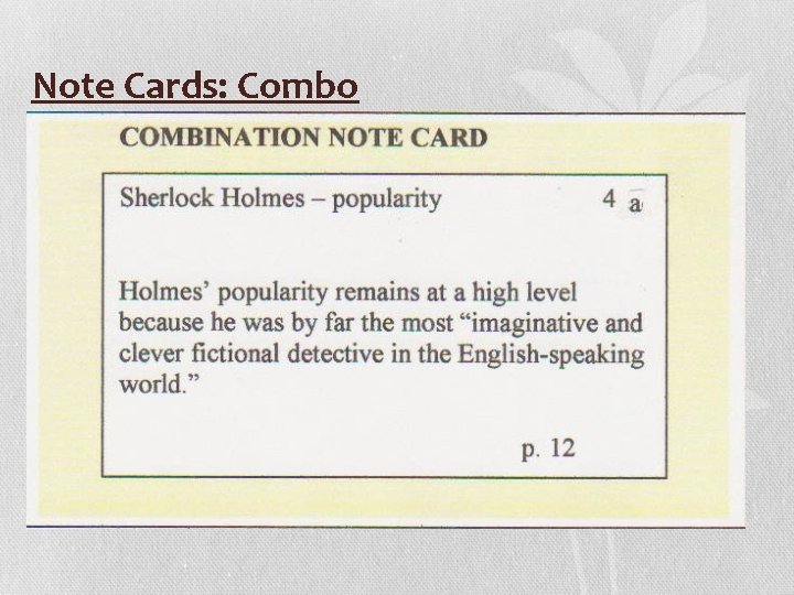 Note Cards: Combo 