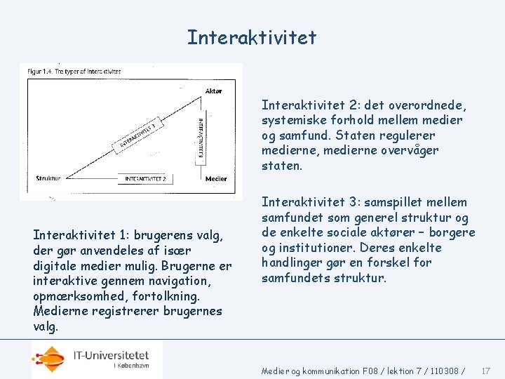 Interaktivitet 2: det overordnede, systemiske forhold mellem medier og samfund. Staten regulerer medierne, medierne