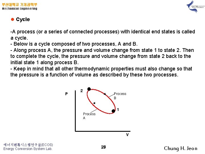 l Cycle -A process (or a series of connected processes) with identical end states