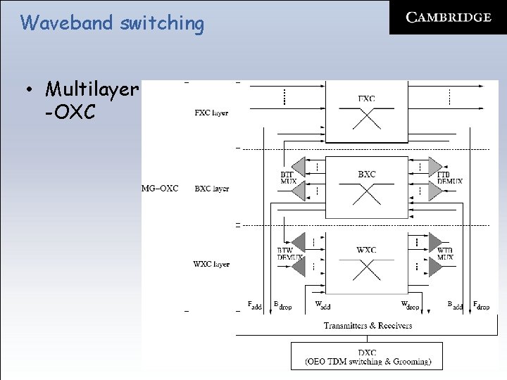 Waveband switching • Multilayer -OXC MG 