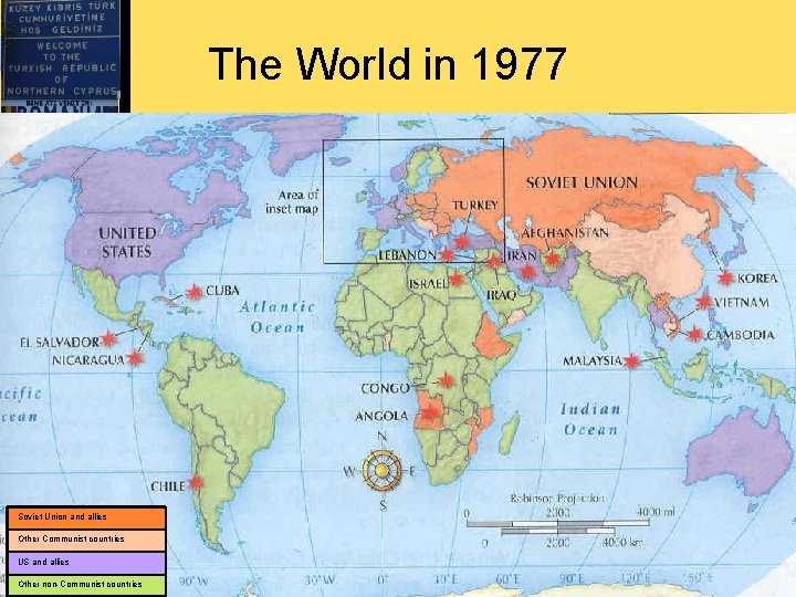 The World in 1977 Soviet Union and allies Other Communist countries US and allies
