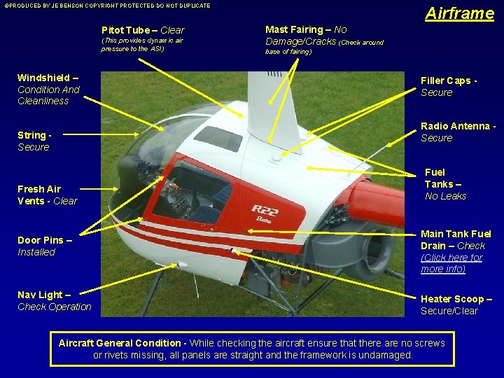 ©PRODUCED BY JE BENSON COPYRIGHT PROTECTED DO NOT DUPLICATE Pitot Tube – Clear (This