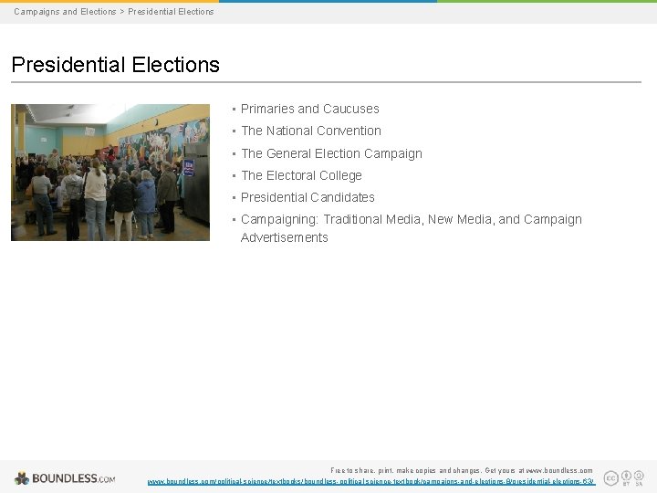 Campaigns and Elections > Presidential Elections • Primaries and Caucuses • The National Convention