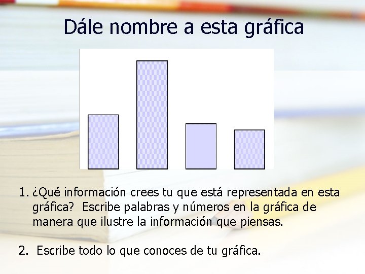 Dále nombre a esta gráfica 1. ¿Qué información crees tu que está representada en