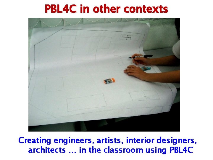 PBL 4 C in other contexts Creating engineers, artists, interior designers, architects … in