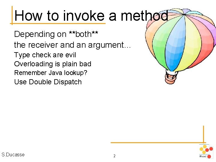 How to invoke a method Depending on **both** the receiver and an argument… Type