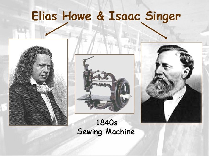 Elias Howe & Isaac Singer 1840 s Sewing Machine 