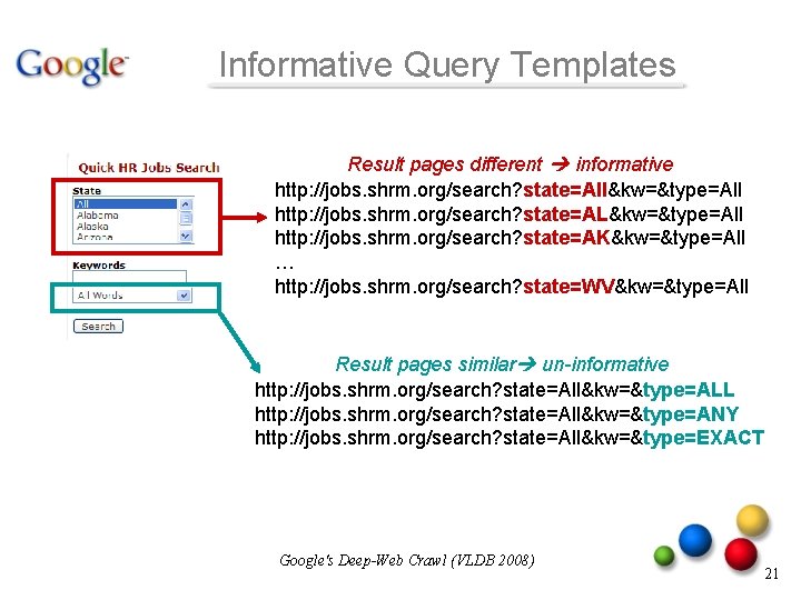 Informative Query Templates Result pages different informative http: //jobs. shrm. org/search? state=All&kw=&type=All http: //jobs. Informative Query Templates Result pages different informative http: //jobs. shrm. org/search? state=All&kw=&type=All http: //jobs.