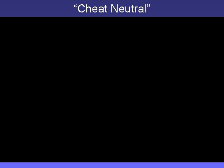 “Cheat Neutral” 