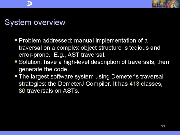 System overview § Problem addressed: manual implementation of a traversal on a complex object