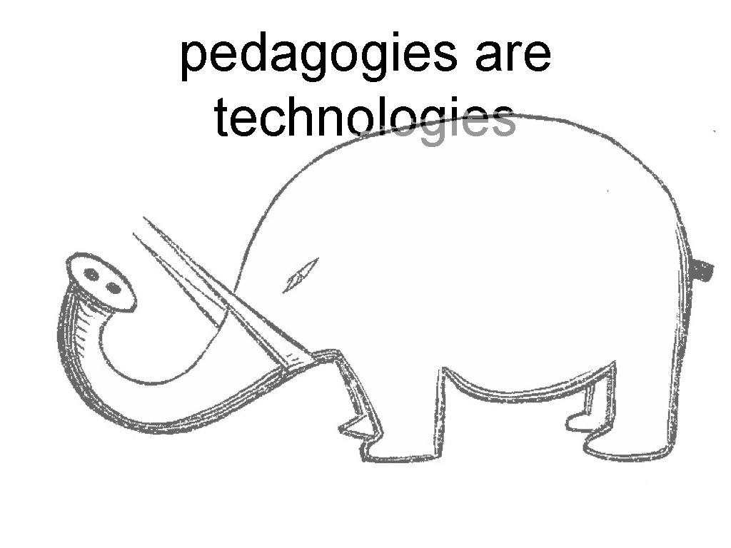 pedagogies are technologies 