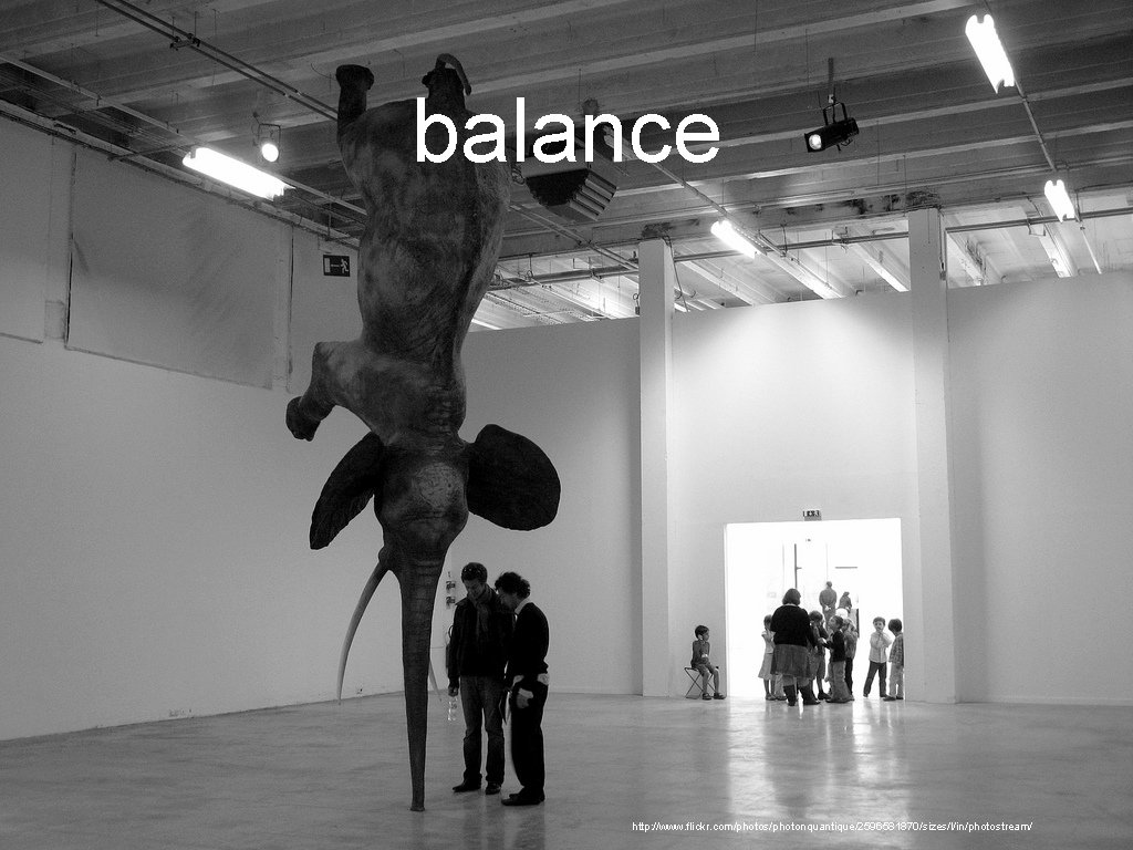 balance http: //www. flickr. com/photos/photonquantique/2596581870/sizes/l/in/photostream/ 