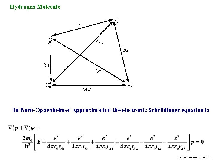 Hydrogen Molecule e-2 r 12 e-1 r. A 2 r r. A 1 HA+