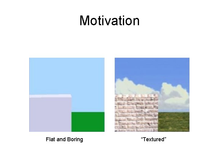 Motivation Flat and Boring “Textured” 