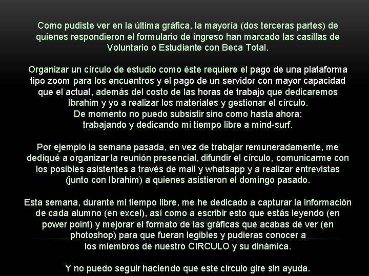 Como pudiste ver en la última gráfica, la mayoría (dos terceras partes) de quienes