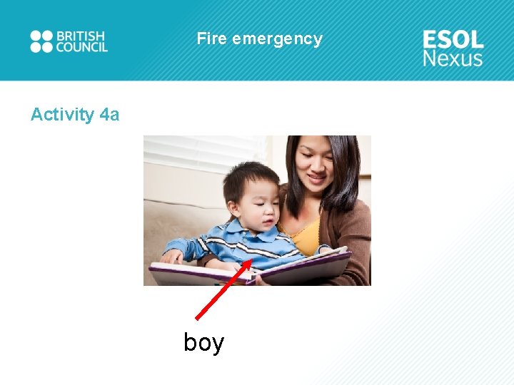 Fire emergency Activity 4 a boy 