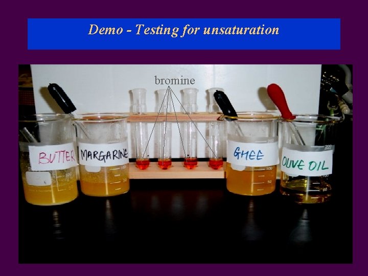 Demo - Testing for unsaturation bromine 