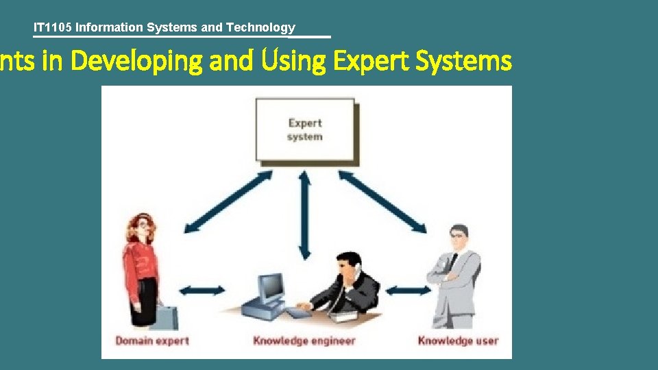 IT 1105 Information Systems and Technology nts in Developing and Using Expert Systems 