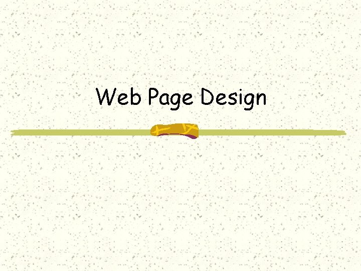 Web Page Design 