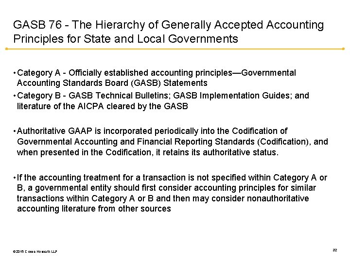 GASB 76 - The Hierarchy of Generally Accepted Accounting Principles for State and Local