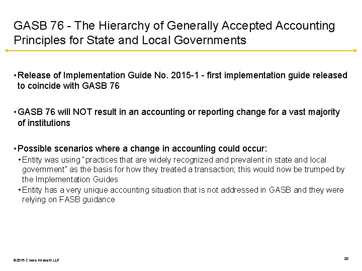 GASB 76 - The Hierarchy of Generally Accepted Accounting Principles for State and Local