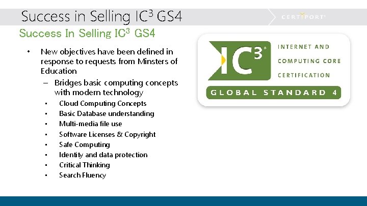 Success in Selling IC 3 GS 4 Success In Selling IC 3 GS 4