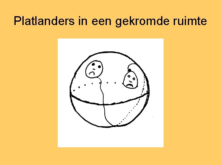 Platlanders in een gekromde ruimte 