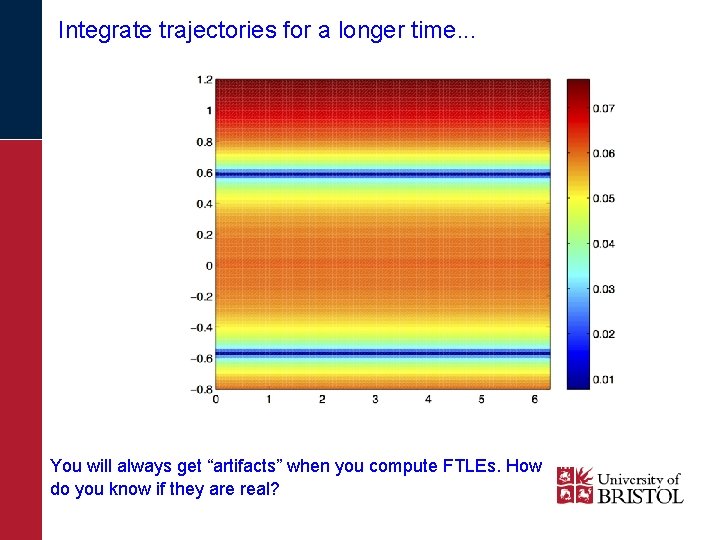 Integrate trajectories for a longer time. . . You will always get “artifacts” when